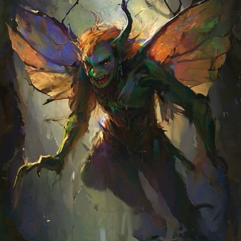 Haleshi — fantasy monster illustration. Haleshi is a large fey (Challenge Rating 7).