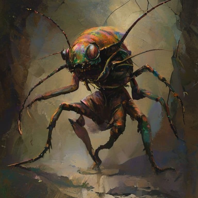 Roachling Scout — fantasy monster illustration. Roachling Scout is a small humanoid (Challenge Rating 2).