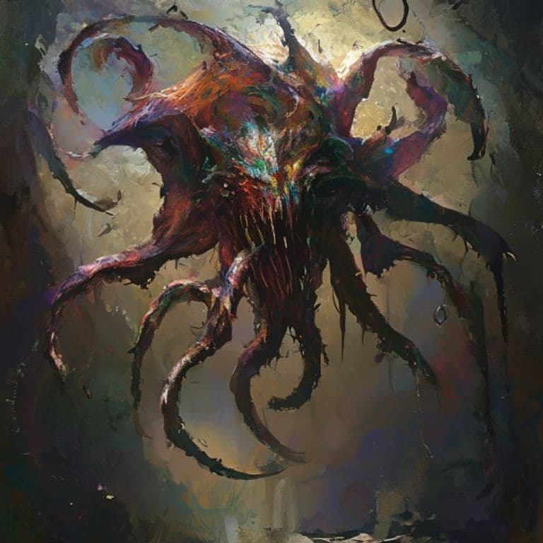 Star Spawn Of Cthulhu — fantasy monster illustration. Star Spawn Of Cthulhu is a large fiend (Challenge Rating 15).