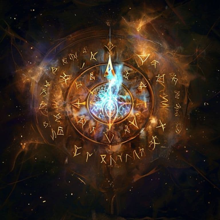 Sign of Koth — fantasy spell effect illustration. Sign of Koth is a 7th-level abjuration available to Bard, Cleric, Druid, Paladin, Ranger, Sorcerer, Warlock, Wizard.