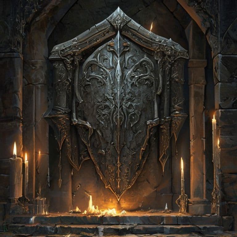 Shield of the Fallen — fantasy item illustration