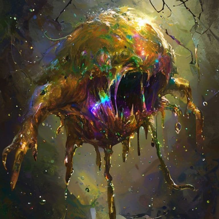 Ooze, Scintillating — fantasy monster illustration
