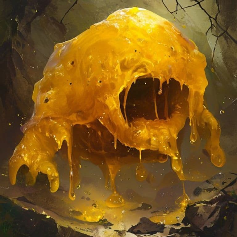Ochre Jelly — fantasy monster illustration