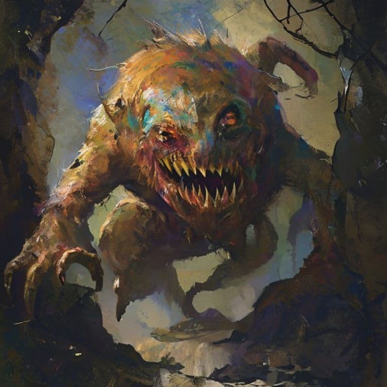 Map Mimic — fantasy monster illustration. Map Mimic is a tiny monstrosity (Challenge Rating 1/4).
