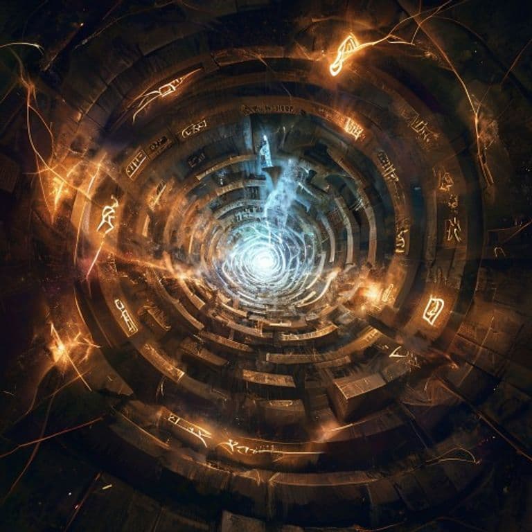 Labyrinthine Howl — fantasy spell effect illustration. Labyrinthine Howl is a 5th-level illusion available to Sorcerer, Wizard.