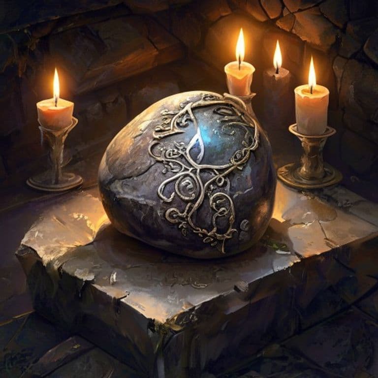 Worry Stone — fantasy item illustration. Worry Stone is a magic item (wondrous item) of common rarity.