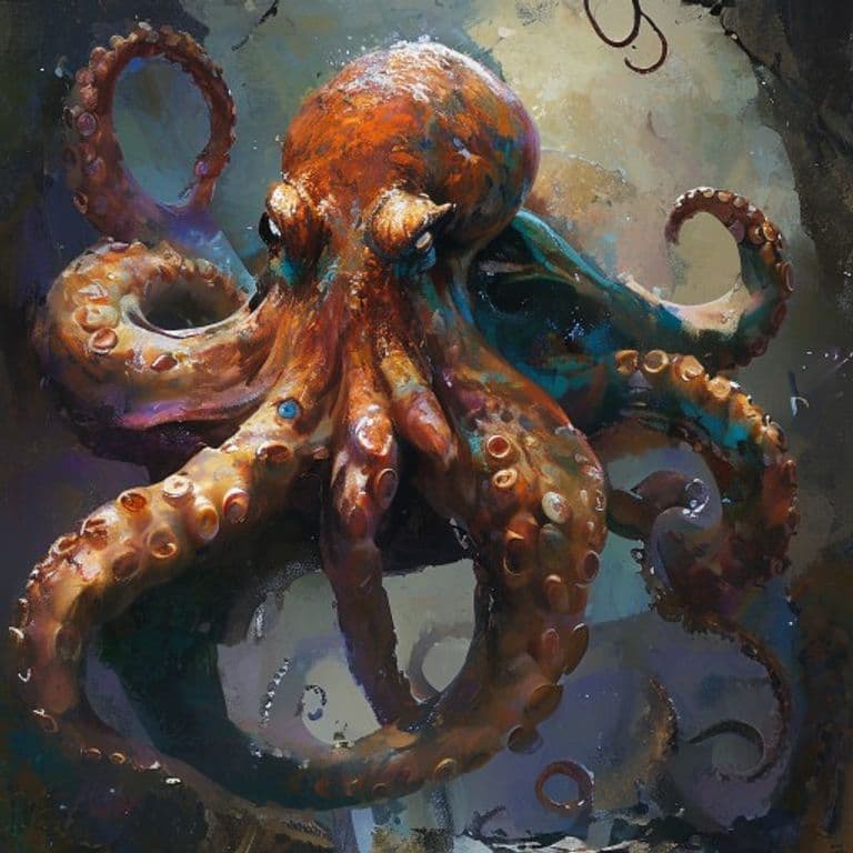 Octopus — fantasy monster illustration