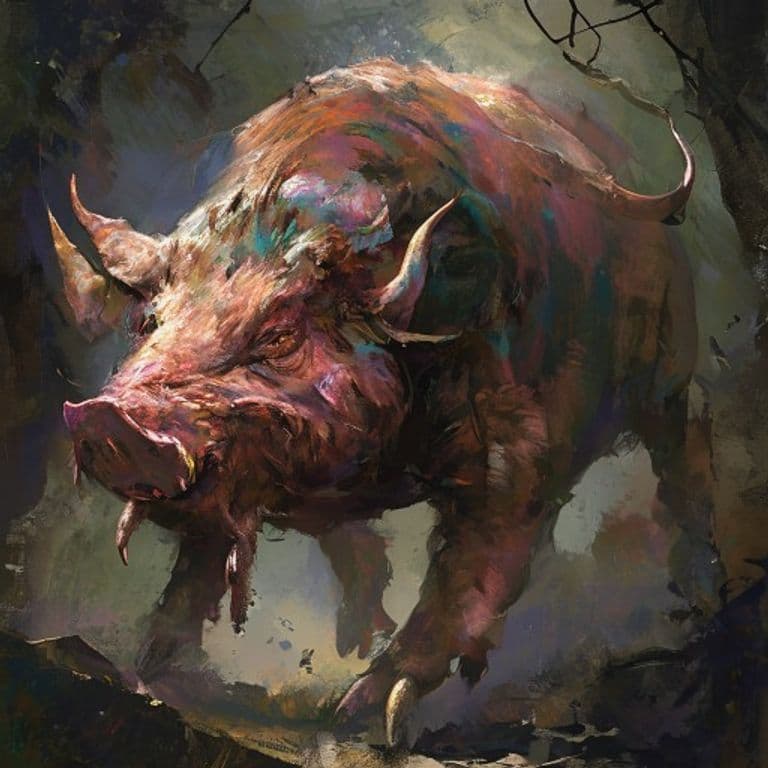 Rift Swine — fantasy monster illustration