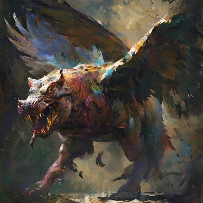 Hippogriff — fantasy monster illustration