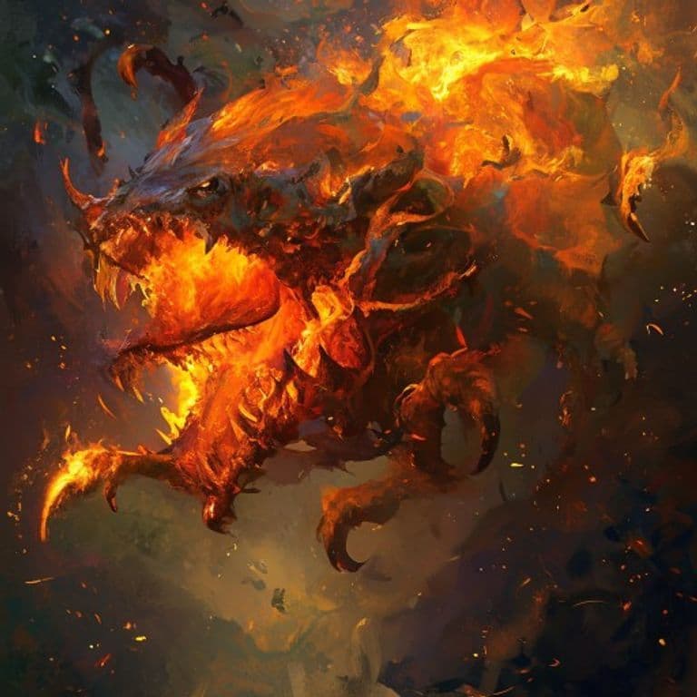 Flame Eater Swarm — fantasy monster illustration