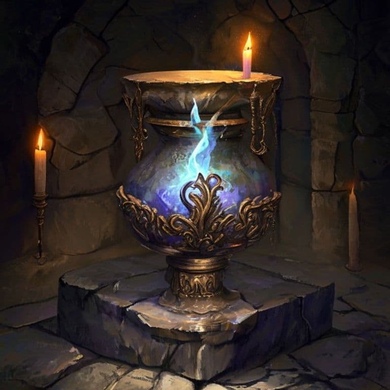 Bubbling Retort — fantasy item illustration. Bubbling Retort is a magic item (wondrous item) of uncommon rarity.