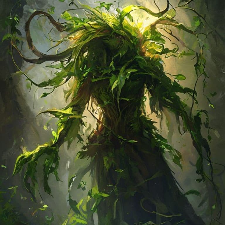 Wind Witch — fantasy monster illustration. Wind Witch is a large plant (Challenge Rating 3).