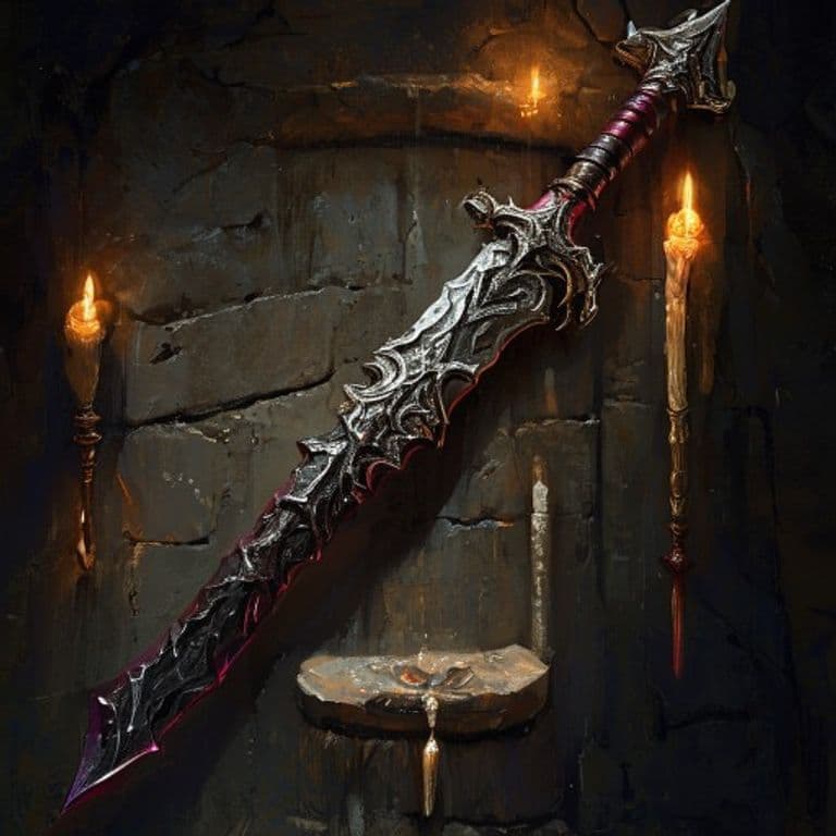 Bloodbow — fantasy item illustration. Bloodbow is a magic item (weapon) of rare rarity.