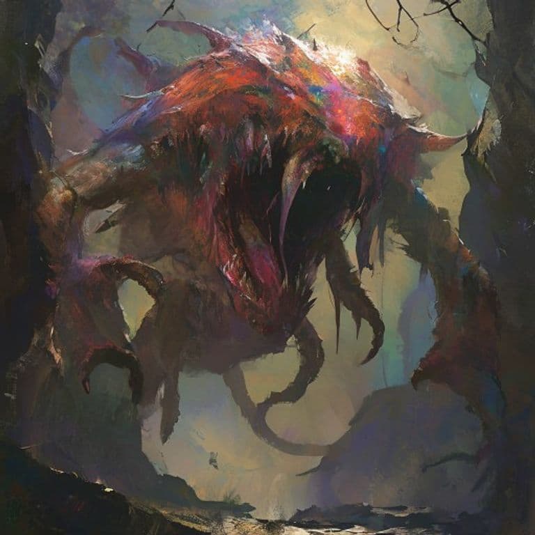 Kaveph — fantasy monster illustration. Kaveph is a huge aberration (Challenge Rating 6).