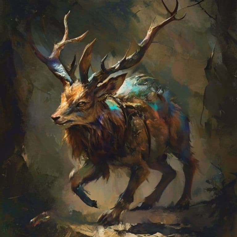 Jackalope — fantasy monster illustration
