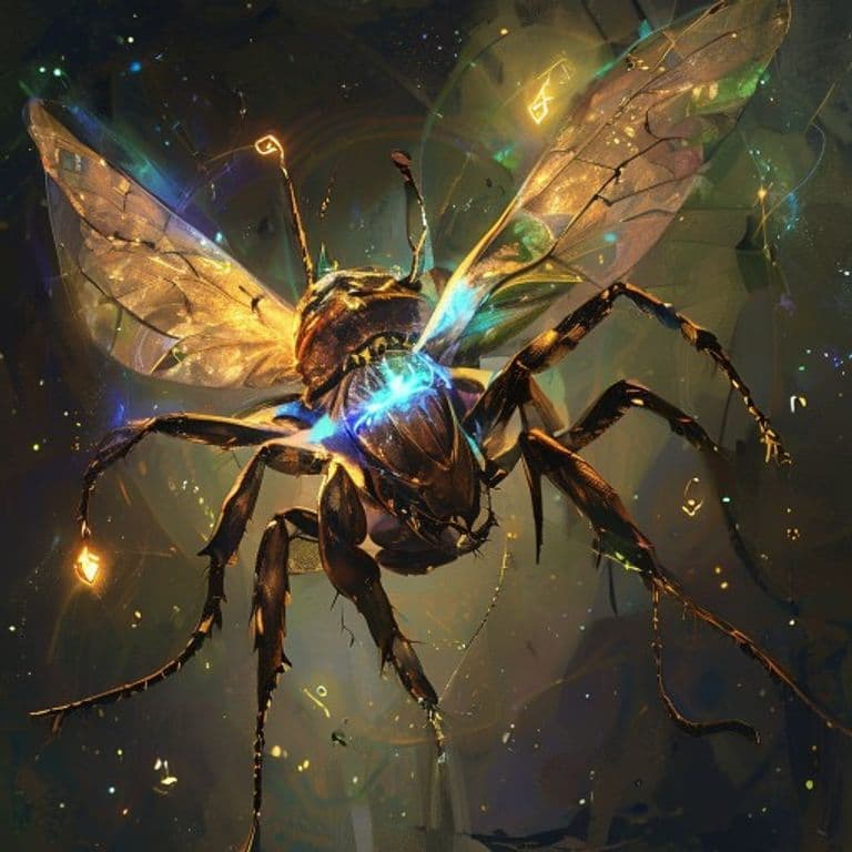 Giant Insect — fantasy spell effect illustration