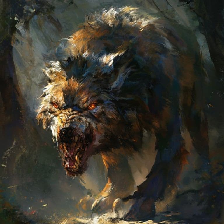 Dire Wolf — fantasy monster illustration