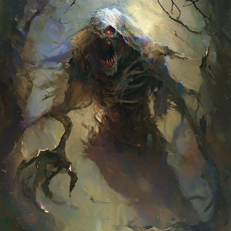 Specter — fantasy monster illustration. Specter is a medium undead (Challenge Rating 1).