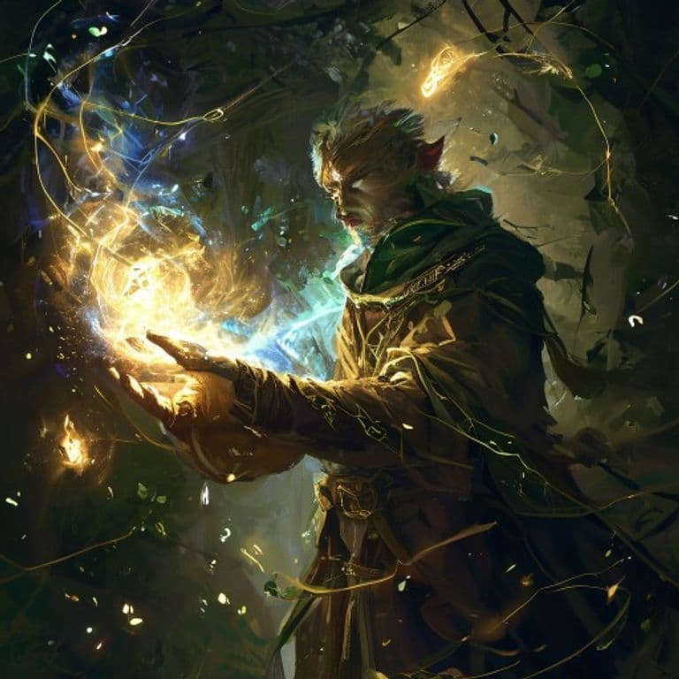 Conjure Animals — fantasy spell effect illustration. Conjure Animals is a 3rd-level conjuration available to Druid, Ranger.
