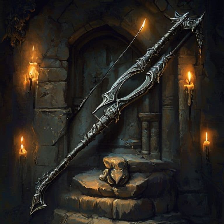 Bow of the Viper — fantasy item illustration. Bow of the Viper is a magic item (weapon) of rare rarity.