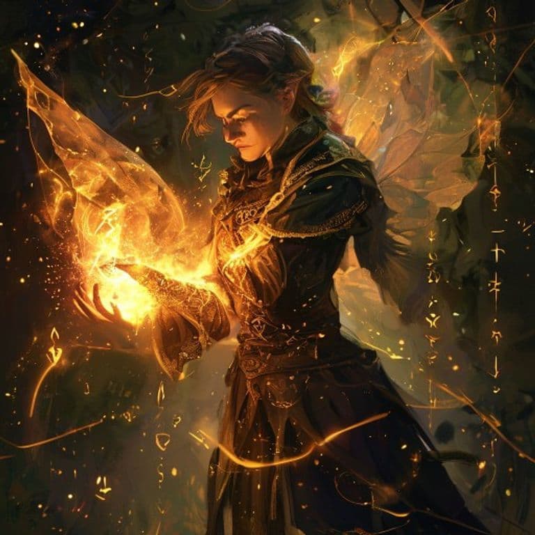 Faerie Fire — fantasy spell effect illustration. Faerie Fire is a 1st-level evocation available to Bard, Cleric, Druid, Warlock.