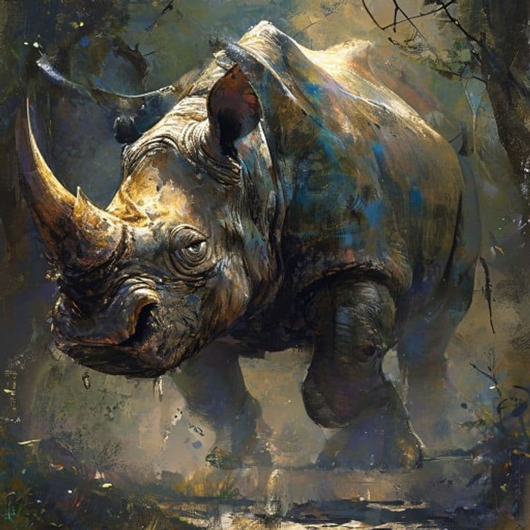 Rhinoceros — fantasy monster illustration