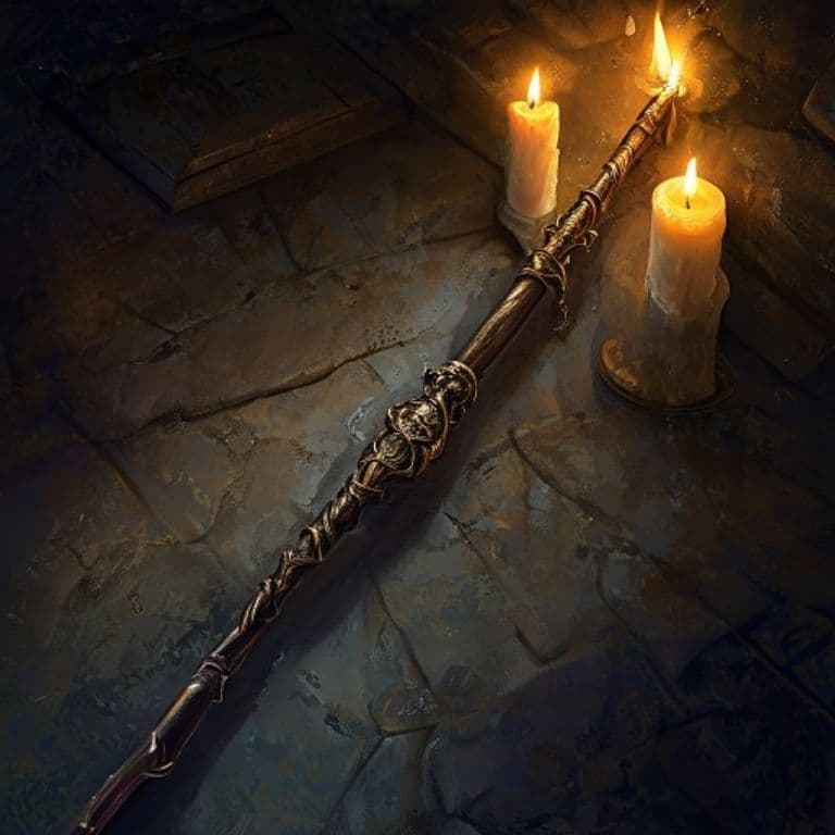 Wand of Accompaniment — fantasy item illustration. Wand of Accompaniment is a magic item (wand) of very rare rarity.