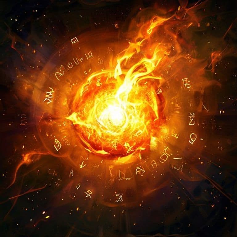 Fireball — fantasy spell effect illustration
