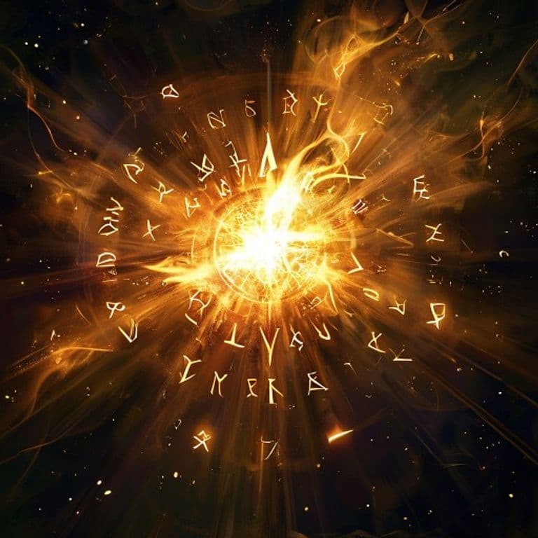 Divine Word — fantasy spell effect illustration. Divine Word is a 7th-level evocation available to Cleric.