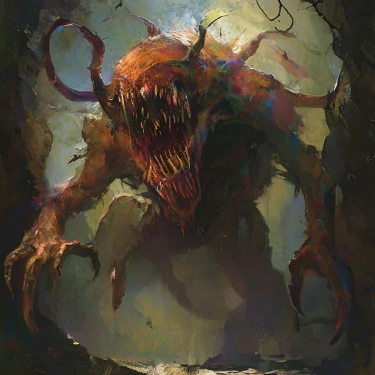 Mire Fiend — fantasy monster illustration