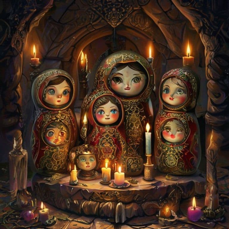 Matryoshka Dolls — fantasy item illustration