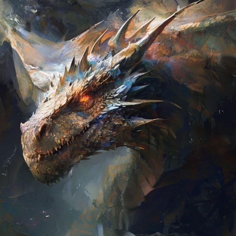 Drake, Ethereal — fantasy monster illustration. Drake, Ethereal is a large dragon (Challenge Rating 7).
