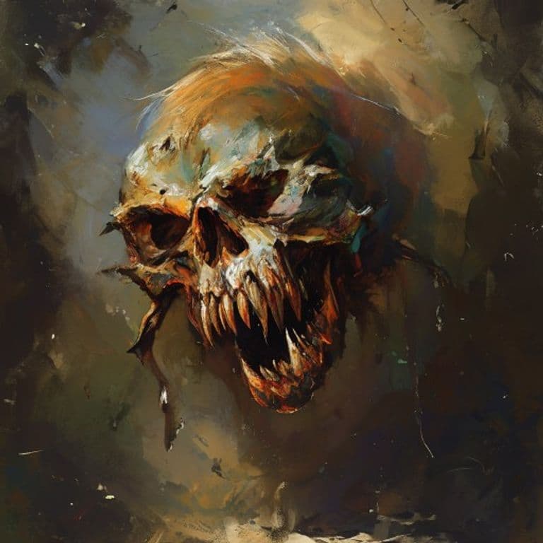 Wicked Skull — fantasy monster illustration. Wicked Skull is a tiny monstrosity (Challenge Rating 1/8).