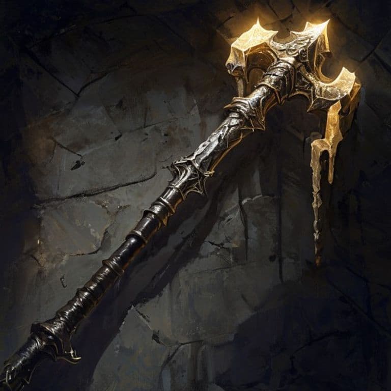Bonebreaker Mace — fantasy item illustration. Bonebreaker Mace is a magic item (weapon) of rare rarity.