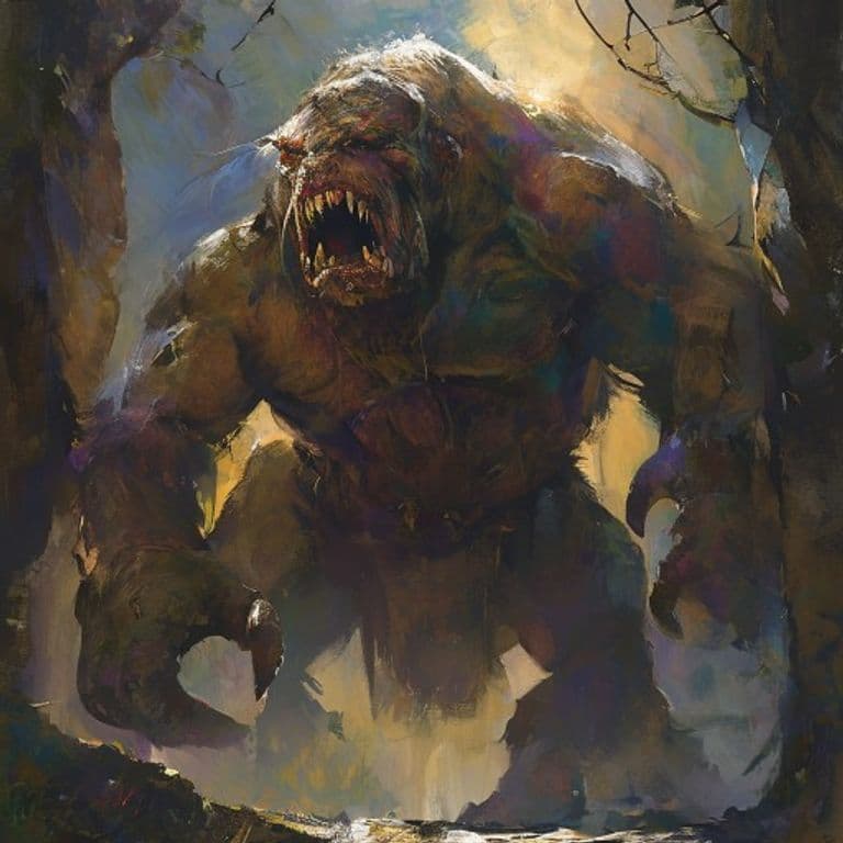 Scrag — fantasy monster illustration. Scrag is a large giant (Challenge Rating 5).