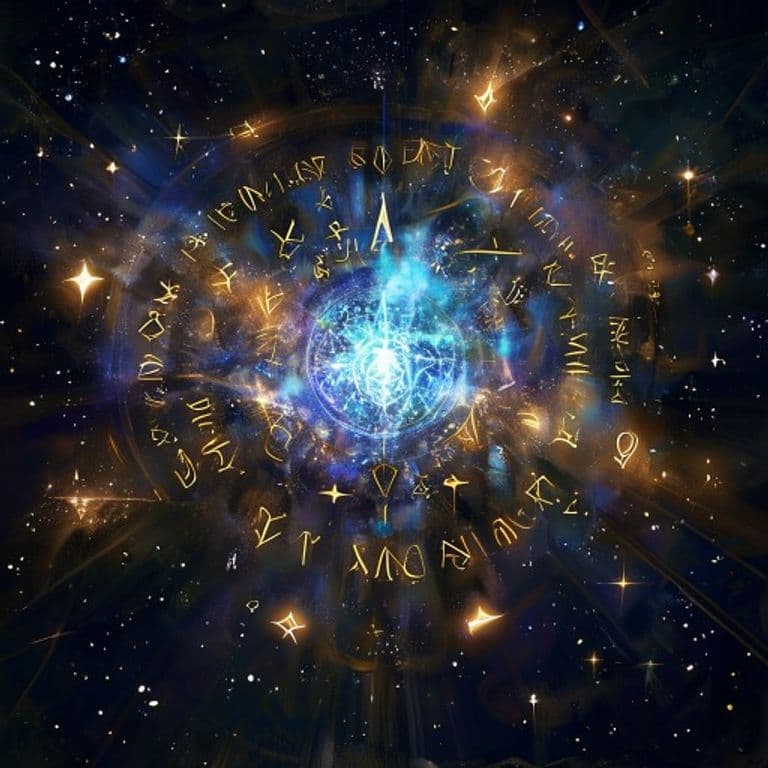 Starry Vision — fantasy spell effect illustration. Starry Vision is a 7th-level divination.