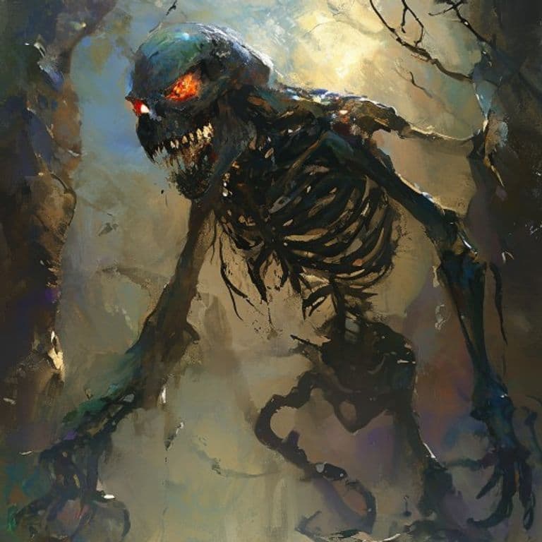 Shadow Skeleton — fantasy monster illustration