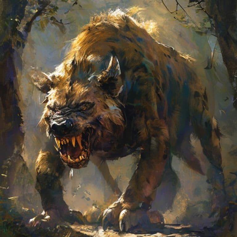 Giant Hyena — fantasy monster illustration