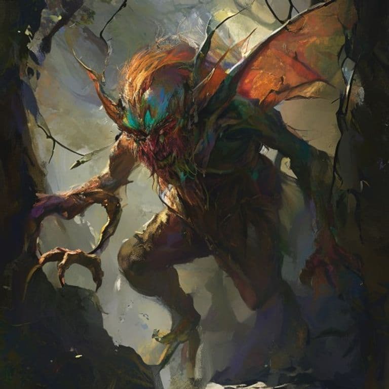 Hverhuldra — fantasy monster illustration