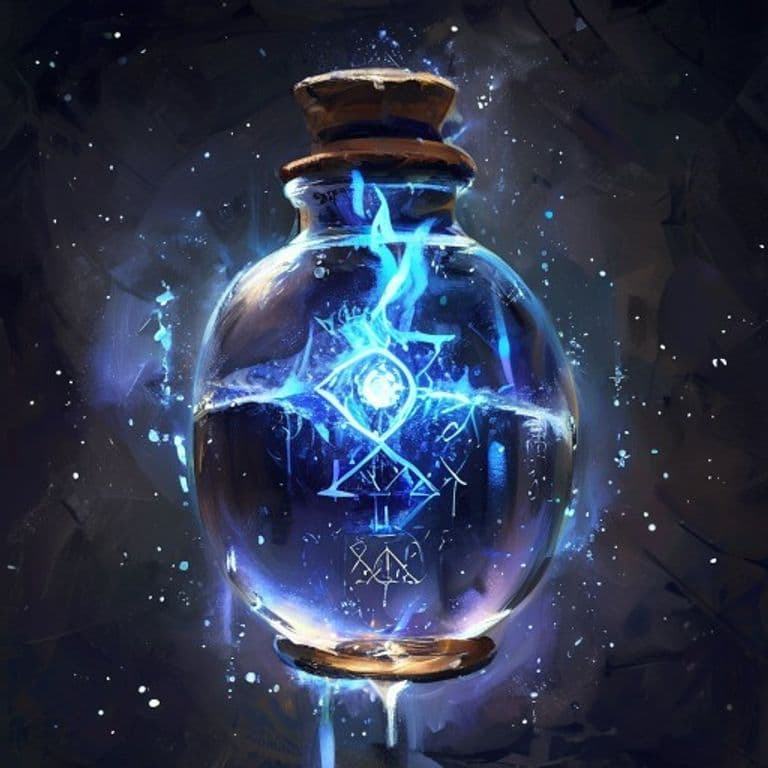Freeze Potion — fantasy spell effect illustration