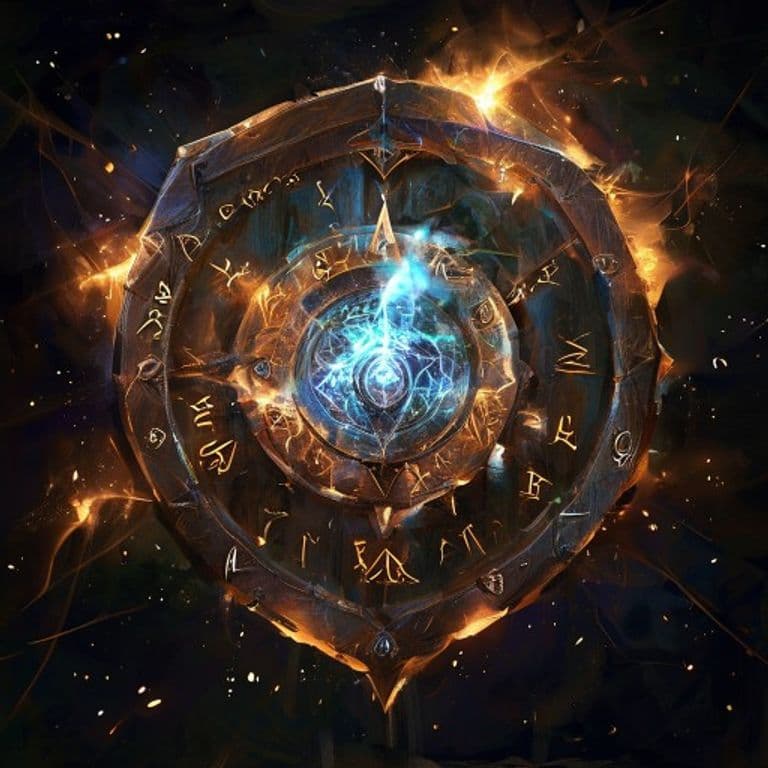 Volley Shield — fantasy spell effect illustration