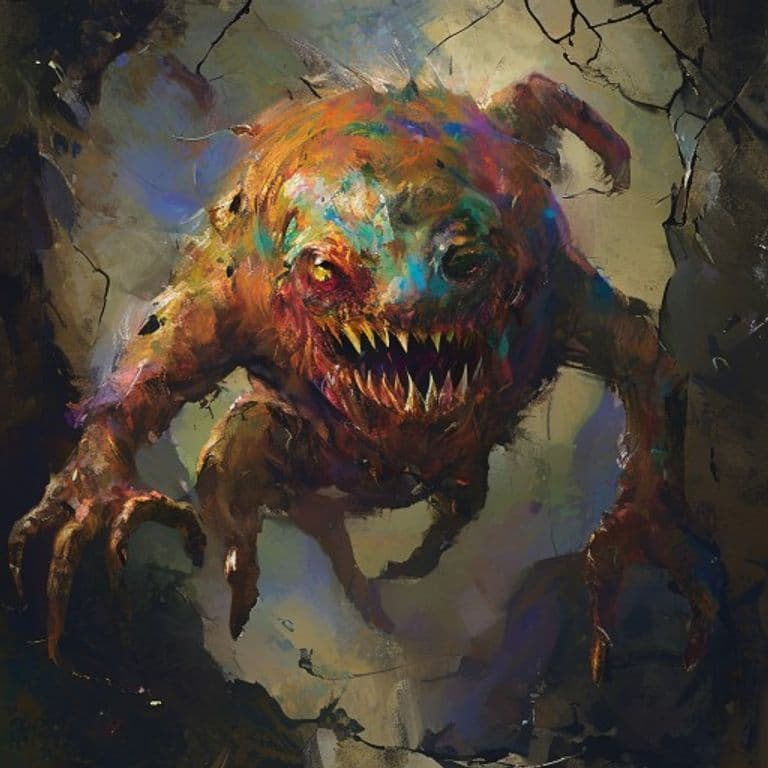 Map Mimic — fantasy monster illustration. Map Mimic is a tiny aberration (Challenge Rating 1/4).