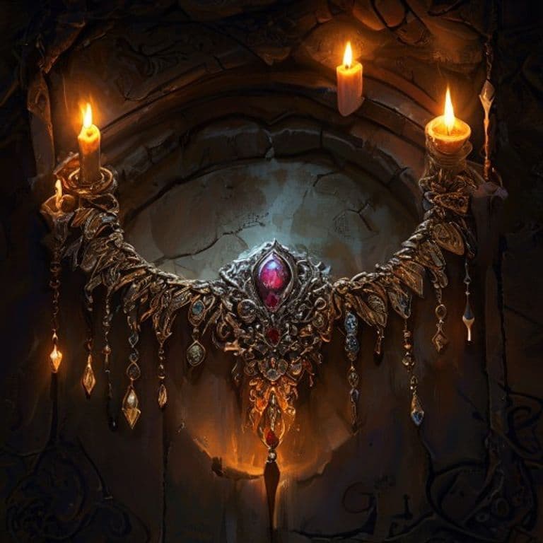 Necklace of Hunger — fantasy item illustration