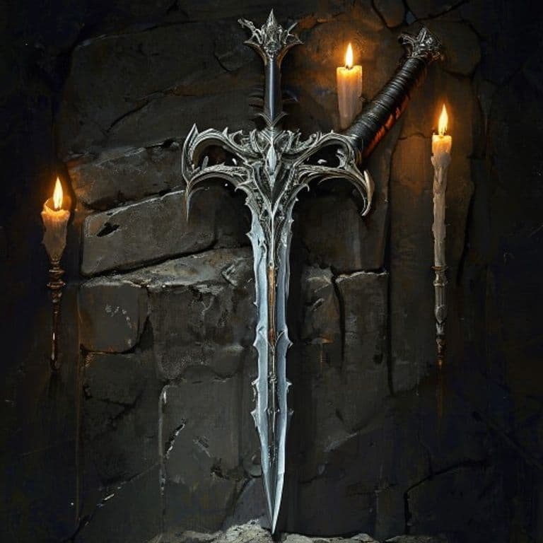 Ninefold Swarmdagger — fantasy item illustration