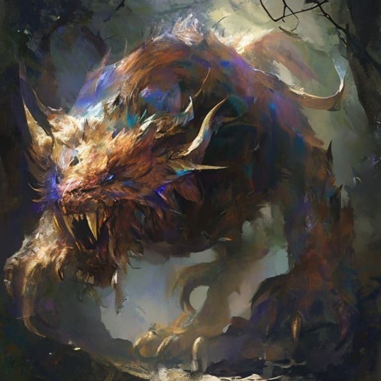 Astralsupial — fantasy monster illustration. Astralsupial is a medium beast (Challenge Rating 4).