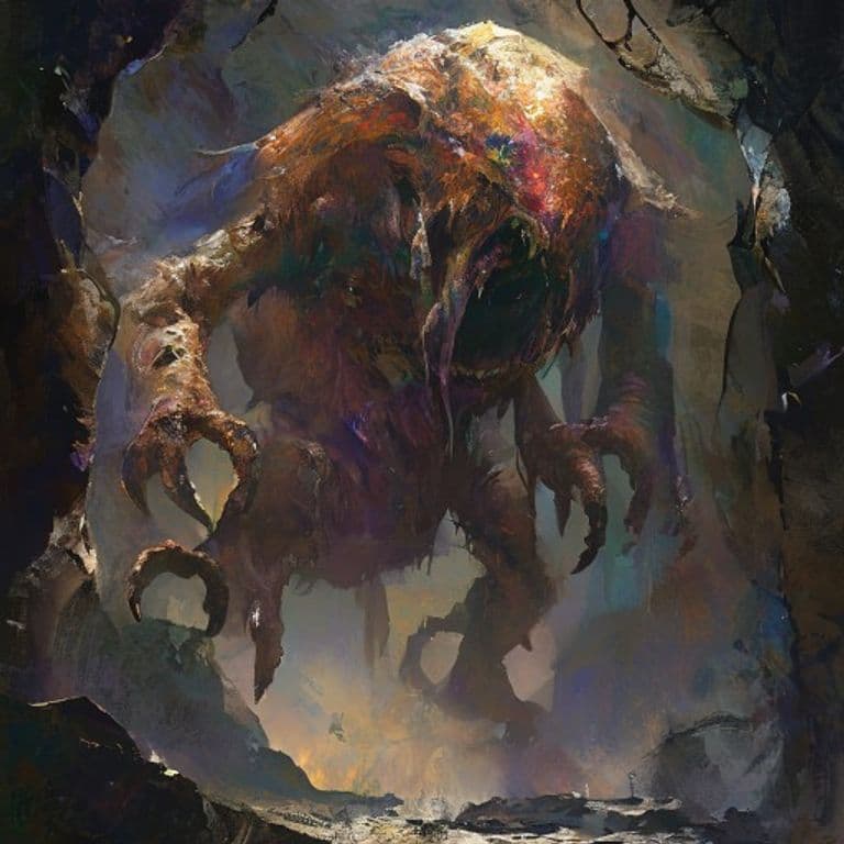 Cave Sovereign — fantasy monster illustration