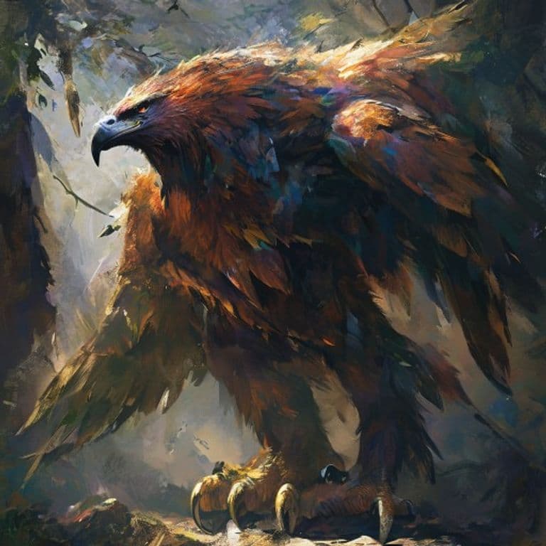 Giant Eagle — fantasy monster illustration. Giant Eagle is a large beast (Challenge Rating 1).