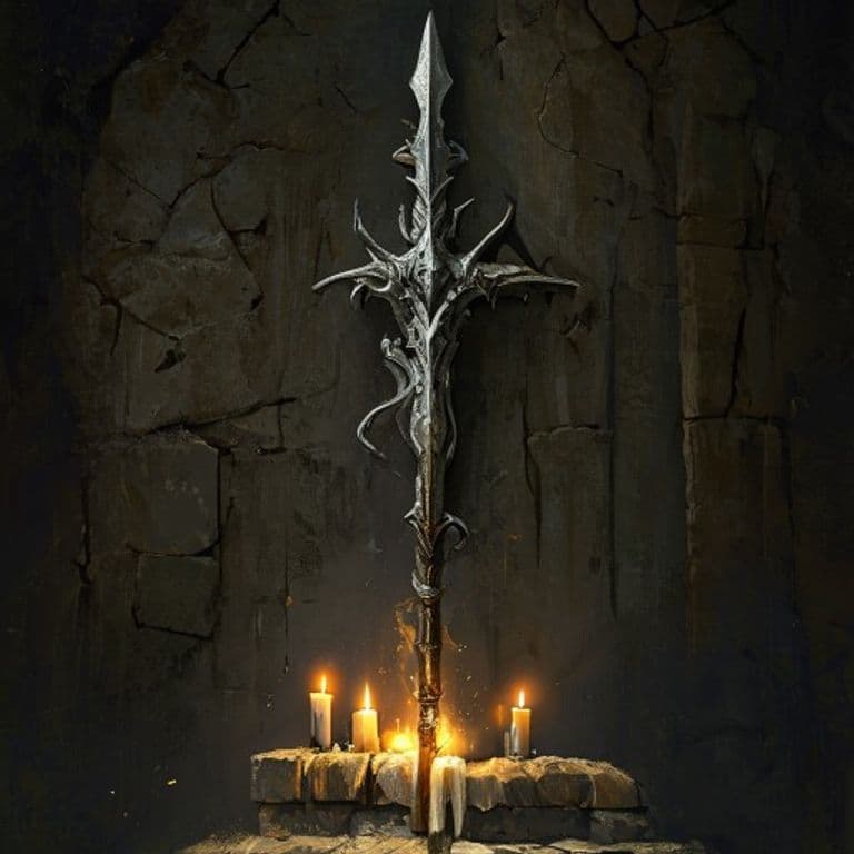 Pestilent Spear — fantasy item illustration