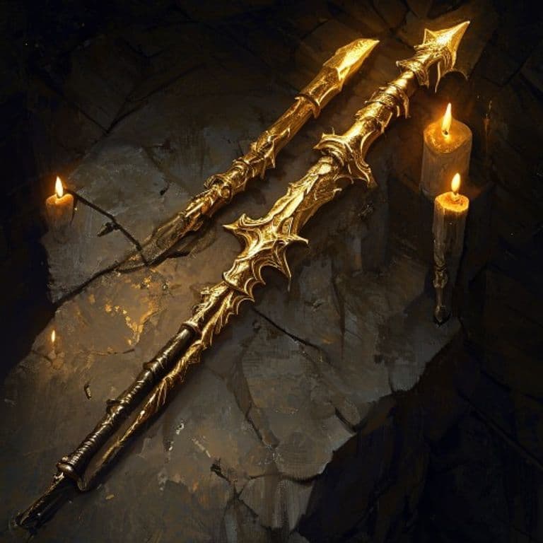 Golden Bolt — fantasy item illustration