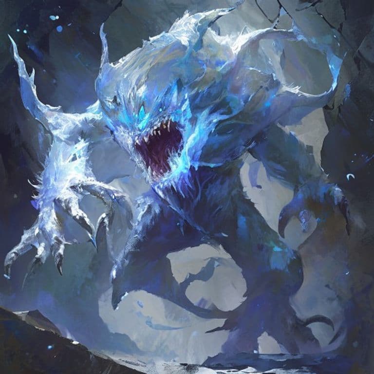 Ice Mephit — fantasy monster illustration